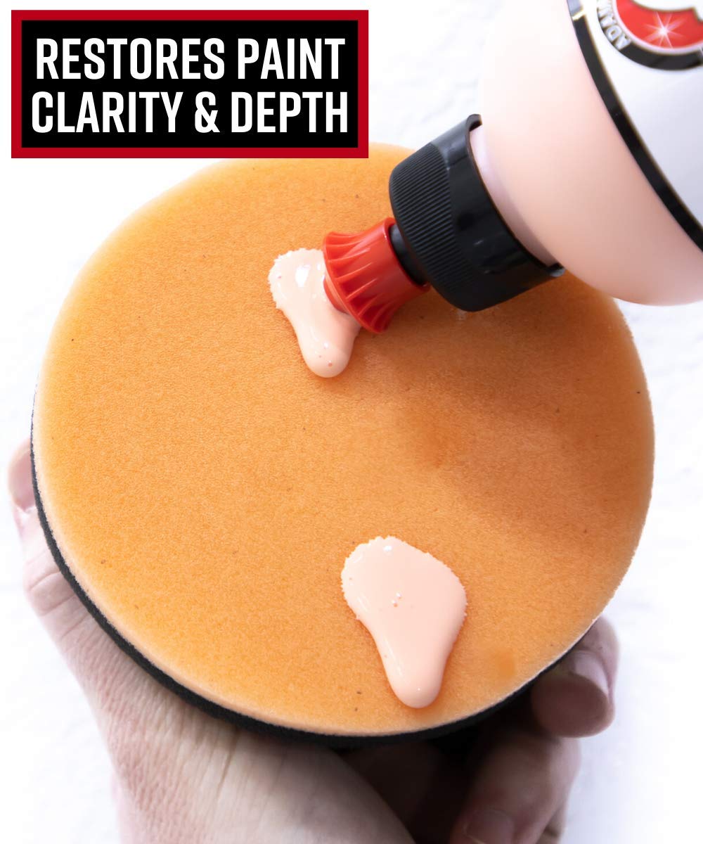 Adam's Polishes Car Scratch & Swirl Remover Hand Correction System, Remove & Restore Paint Transfer, Minor Imperfections, Oxidation, Paired with Orange Compound Correction Pad Applicator (2 Step Kit)