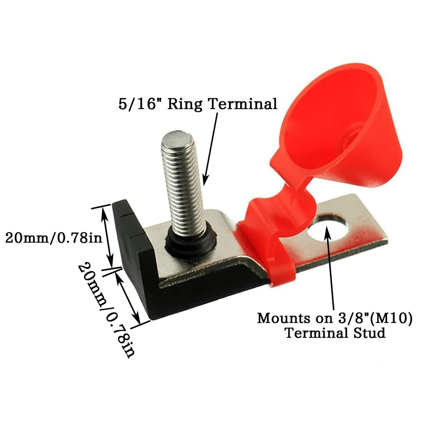 MRBF Terminal Fuse Block 30 AMP Marine Rated Battery Fuse 58V DC Max IP66 Waterproof Fuse Holder 30A