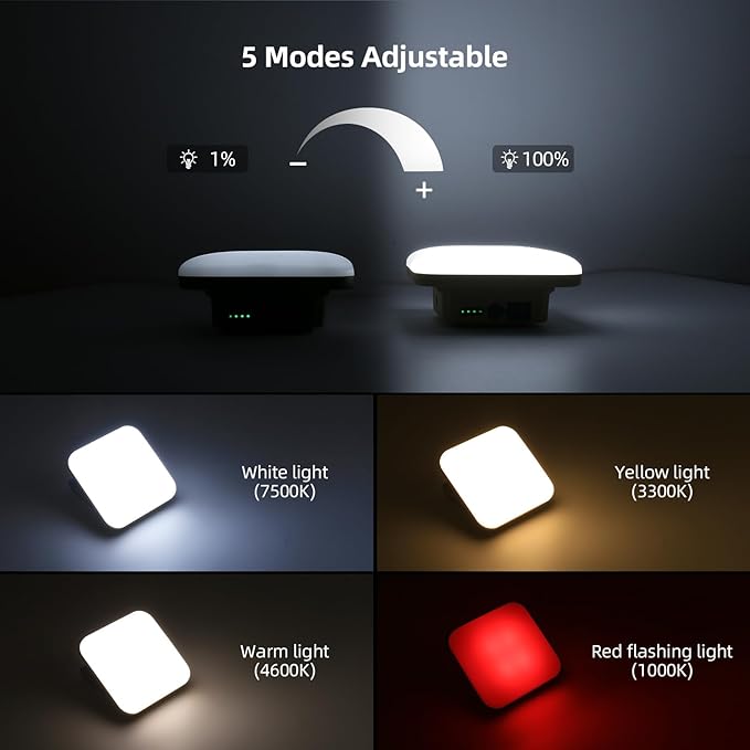 Portable Rechargeable LED Camping Lights for Hanging,Waterproof Outdoor Light,Super Bright Hanging Lanterns for Tents