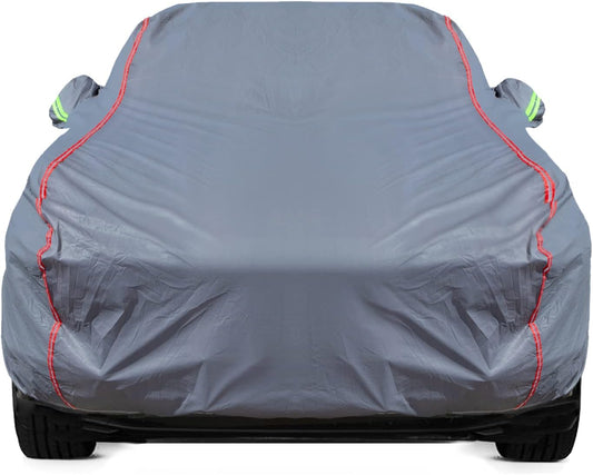 Breathable New Material, Waterproof Car Cover, Locks and Zipper Doors, Sunscreen Waterproof UV Prevention Snowproof Wind and Windproof,Suitable for Indoor Outdoor,for Sedan (197" to 208") C4