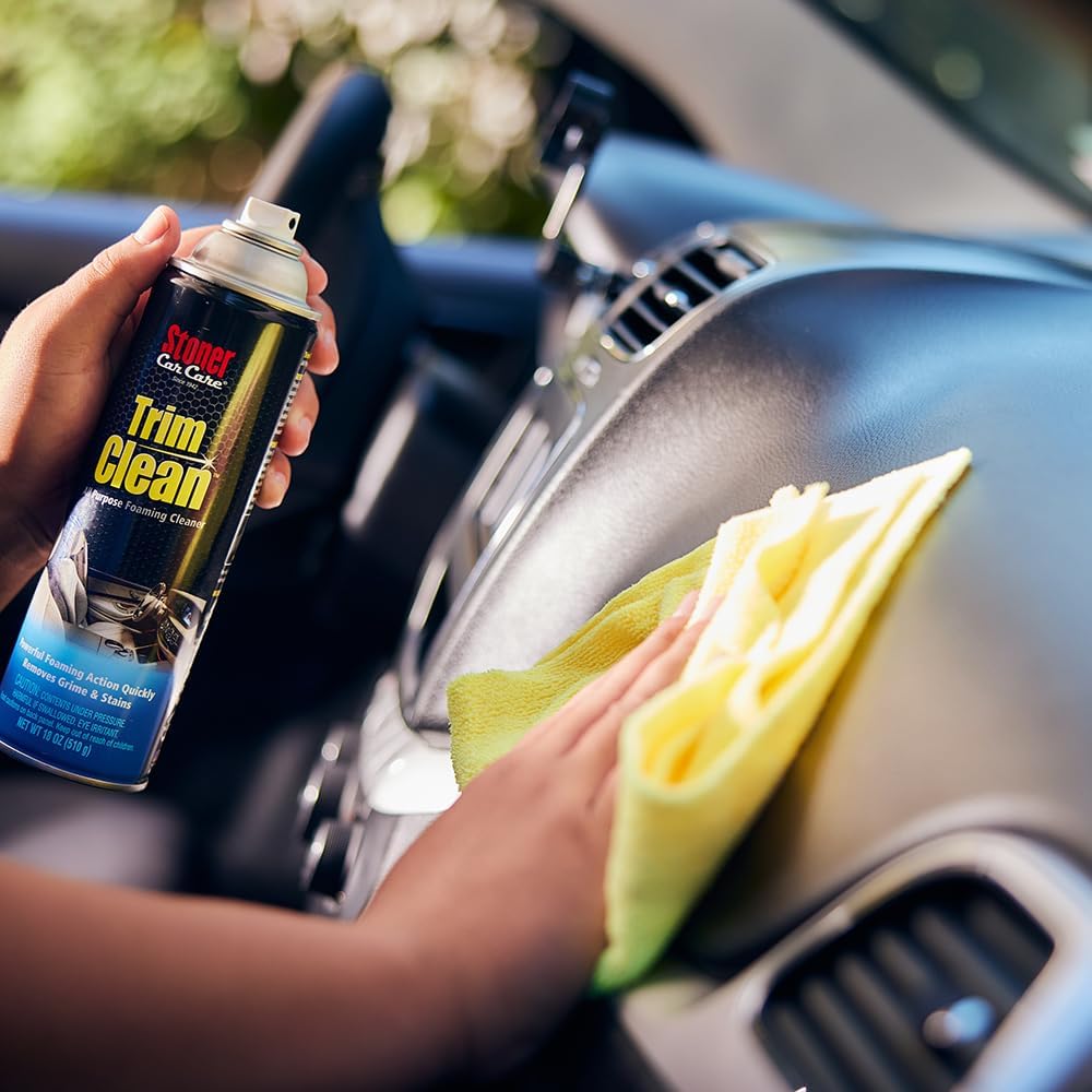 Stoner Car Care 91134–6PK Trim Clean All-Purpose Fast Acting Powerful Foaming Cleaner Quickly Removes Grime and Stains From Trim, Consoles, and More To Restore Automotive Interiors, 18 Oz, Pack of 6
