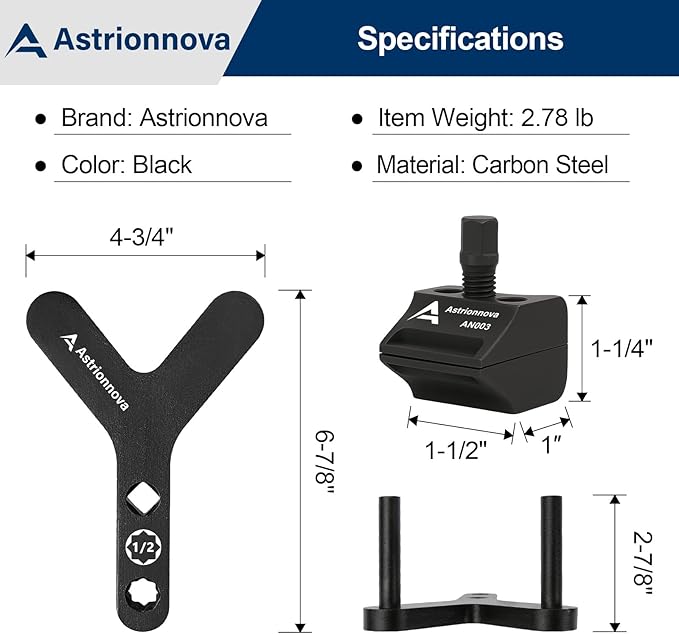 Suspension Tool Set, Strut Spreader Tool & Lower Control Arm Prying Tool, Ball Joint Removal Tool Kit for FWD, Import & Domestic Vehicles, Heavy Duty Steel for Safe, Fast Suspension Repair