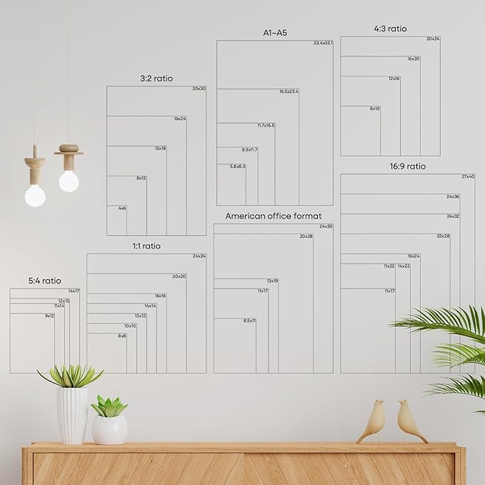 Homeforia 24x30 Frame Rose Gold, High End Metal 24x30 Picture Frames with Mat 18x24 inch Photo, 24 x 30 Rose Gold Poster Frame Matted to 18 by 24, 30x24 Large Frame, Tempered Glass, Wall Kit, Set of 1