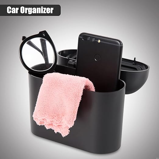 2 Packs Mini Car Trash Can Bin with Lid and 150pcs Trash Bags,Car Trash Can Bin,Car Garbage Trash Can Storage for Front Back Seat Accessories (2)??(1)