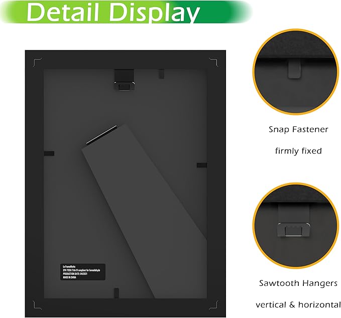 FrameWorks 2-Pack, 5x7 Matted to 4x6 Picture Frame, Black ??Classic Wooden Photo Frame with Tempered Glass, Modern Matte Finish for Prints, Posters, Certificates & Wall Decor ??Gallery-Ready