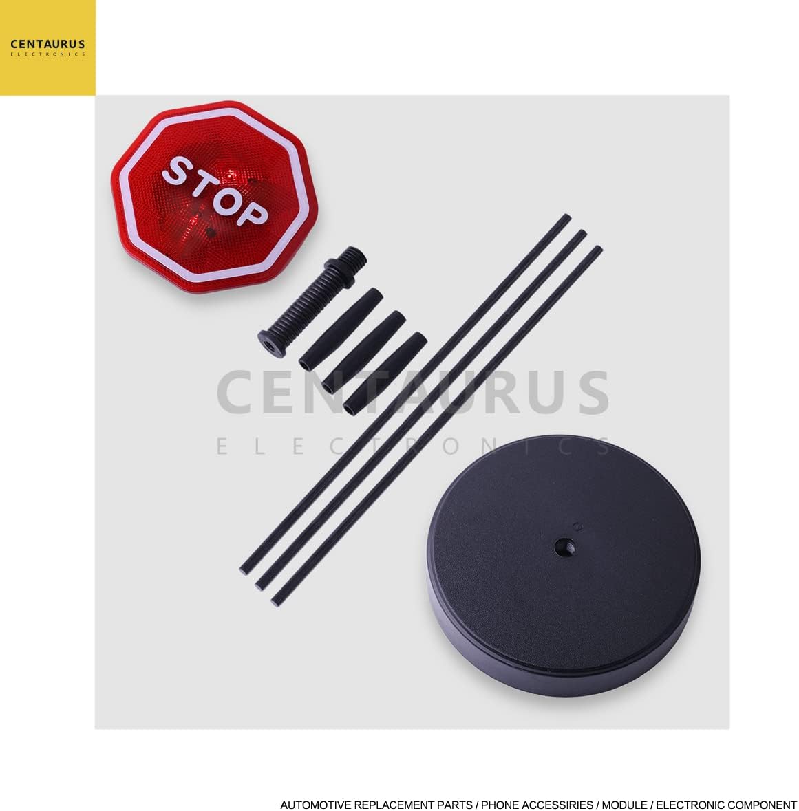 CENTAURUS Garage Parking Assist Led Flashing Garage Parking Sensor Perfect Target Indicator Parking Flashlight System with Adjustable Height Guide LED Stop Sign Bumper Sensor, Red (1 Pack)