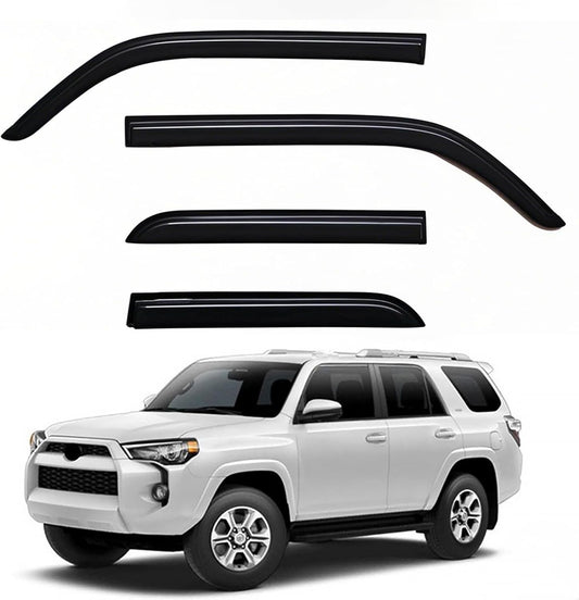 Window Visors Rain Guards fits 2010-2024 4Runner, Out-Channel Window Wind Deflectors Vent Shades Accessories, Dark Smoke 4 Pcs, 2011 2012 2013 2014 2015 2016 2017 2018 2019 2020 2021 2022 2023