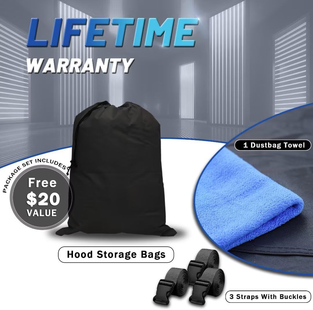 Dodge Ram 1500 Truck Cover Custom Fit 2009-2025 Quad Cab SB (6.1') with Door Zipper, 12 Layers Full Exterior Pickup Truck Cover Waterproof All Weather,for Wind Dust Sun and UV Protection.