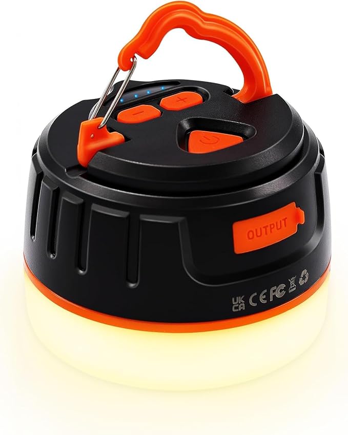 Siivton Camping Lantern Rechargeable, Power Bank 6400mAh, Tent Lights for Camping, Portable LED Camping Light with Remote, Magnetic Base, Waterproof, 5 Light Mode for Hurricane Emergency Hiking Home