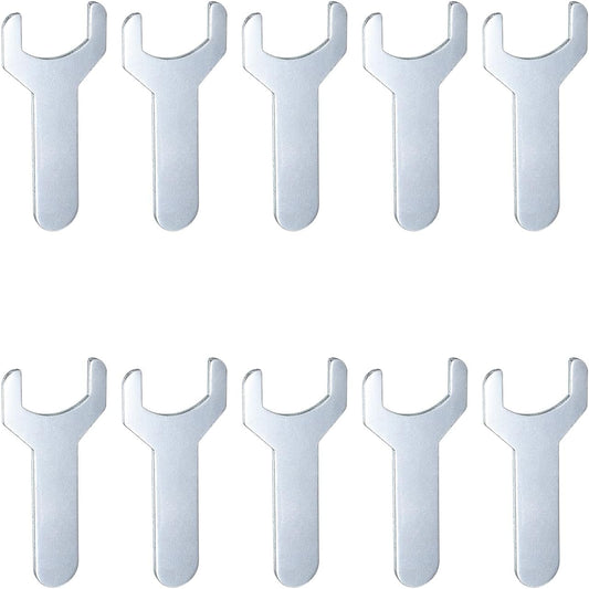 HARFINGTON 10pcs Small Wrench 22x70x2mm Metric U-Shaped Single Open Ended Spanner Super Thin Flat Head Galvanizing Wrench for Automotive Repair Furniture Assembly