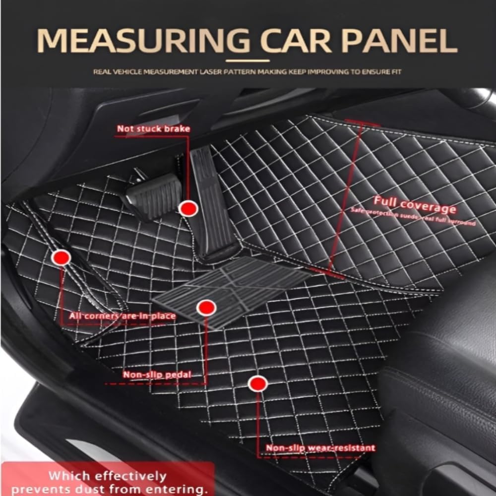 Add Personal Touch to Your Vehicle with IMEISH Customizable Logo Text Car Mats for 99% of vehiclesPads Protection Non-Slip Leather Floor Liners (Orange)