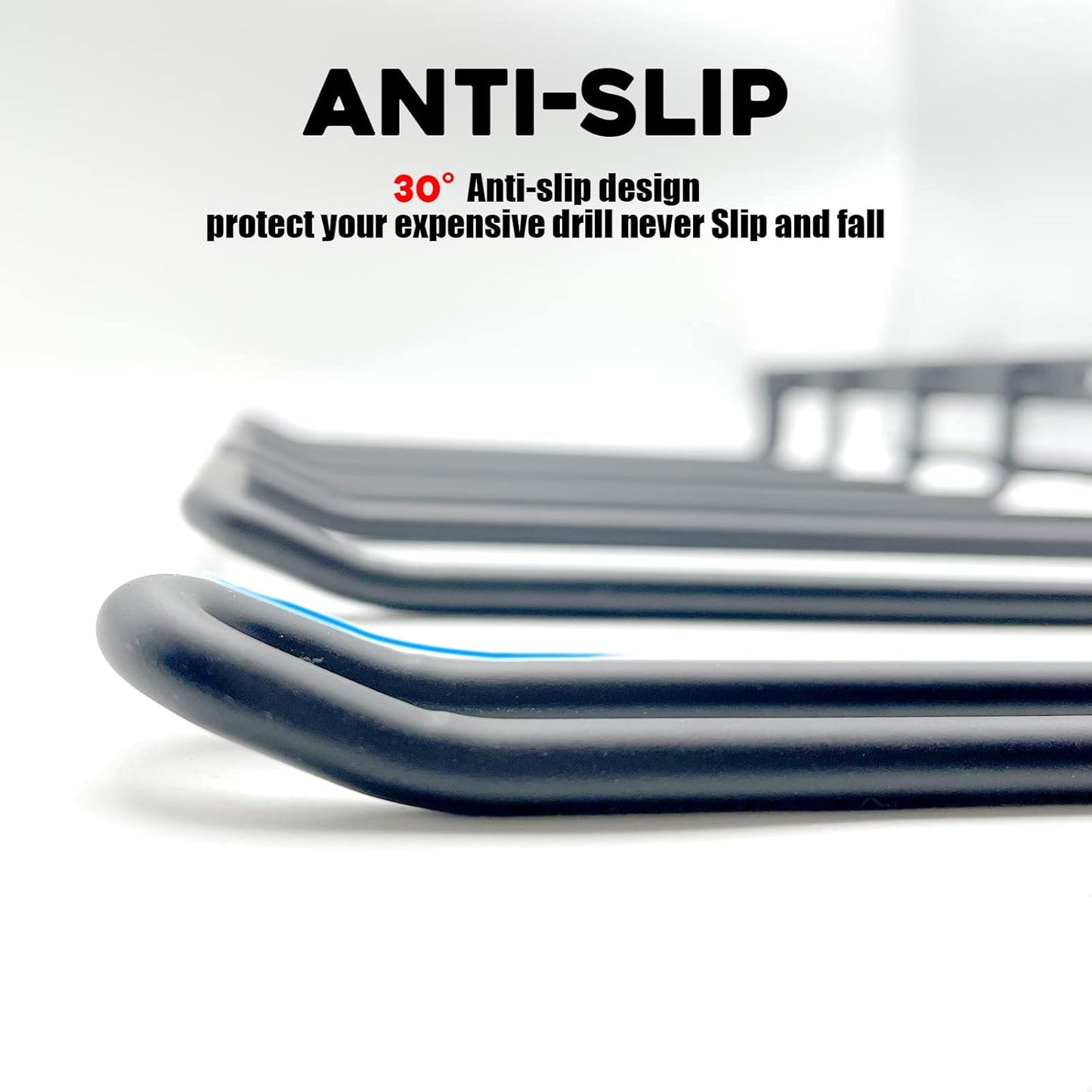 2 Pack Drill Holder, Power Tool Organizer Wall Mount, 80lb Heavy Duty Bearing Capacity Garage Storage, 4 Cordless Metal Shelf, Utility Storage Rack for Dewalt Cordless Tools Father Day Gifts