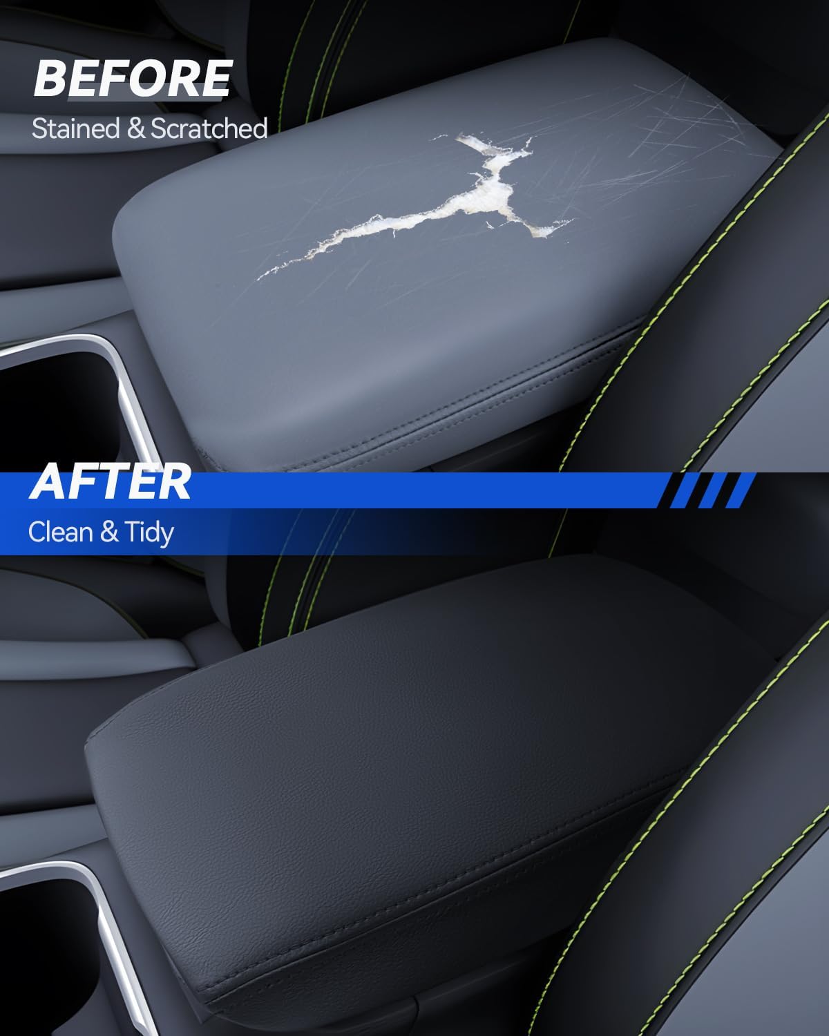 Armrest Cover for Volvo XC60 2018-2024 2025 Accessories Center Console Middle Lid Pad Protector for Car Elbow Rest