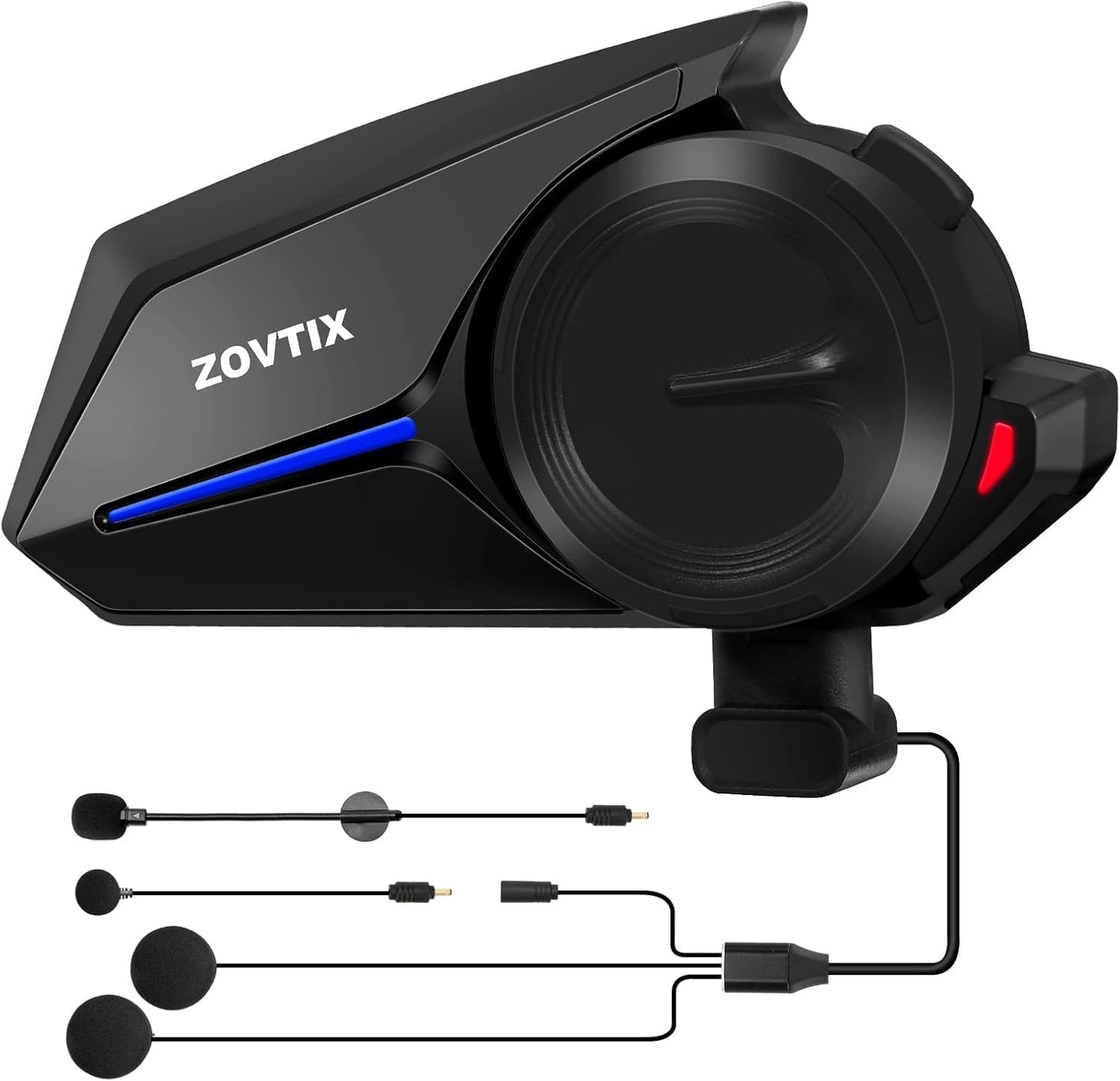 Motorcycle Helmet Headsets, 2 Riders 500M Helmet Communication System S2 Motorcycle Intercom Headset with DSP&CVC Noise Cancellation/HiFi Sound/IP67 Waterproof/Wake up Siri - Single Pack