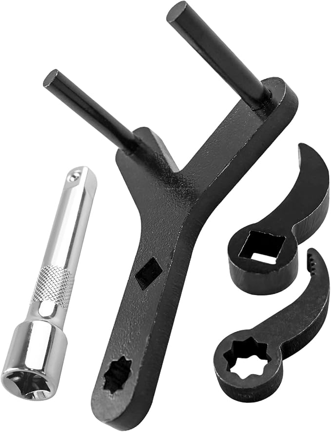 Lower Control Arm Prying Tool, 1/2" Suspension Specialty Bushing Tool, Pry Bar Wrench Adaptor Head, Compatible with 1/2 "Drive Extension Circuit Breaker Rod, with Extension Rod