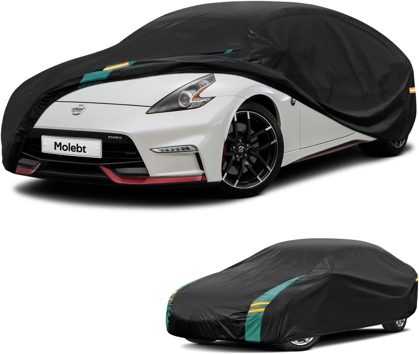 Coupe Car Cover Waterproof All Weather for Automobiles, Universal Fit for Porsche Boxster, Nissan 370Z/350Z, BMW Z4, Subaru BRZ, etc. Rain Winter Sun Protection. (Length: 166"-178")