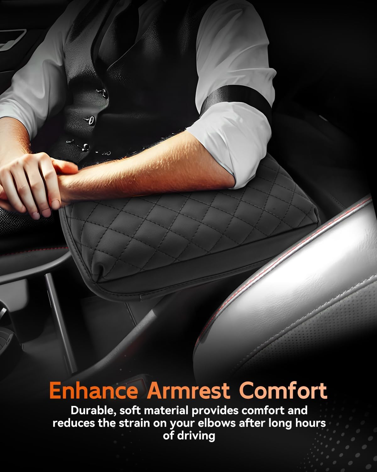 CDEFG for 2024-2025 Hyundai Kona Center Console Cover Armrest Cover for Kona (SE, SEL, SEL Convenience, N Line S, N Line, Limited) Accessories Console Arm Rest Protector