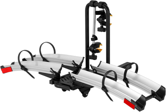2 Bike Rack Hitch Mount, 200 lbs Electric Bicycle Carrier Rack Platform Style for Cars Trucks SUVs Minivans, fits MTB Gravel Road Bike with Up to 5-inch Fat Tire Carrier Rack - 2" Hitch Receiver
