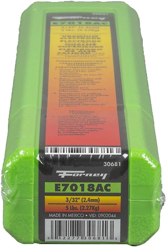 Forney 30680 E7018 AC Welding Rod, 3/32-Inch, 1-Pound