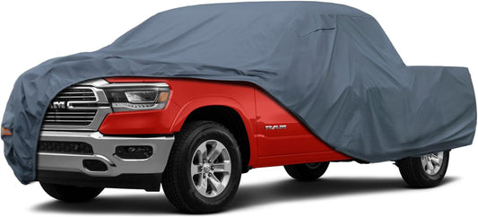 16 Layers Truck Cover Waterproof All Weater - See Vehicle Size Chart - Heavy Duty Outdoor Truck Pickup Cover for RAM 1500 2500 3500, Toyota Tundra, Nissan Titan. Length up to 242 inch.