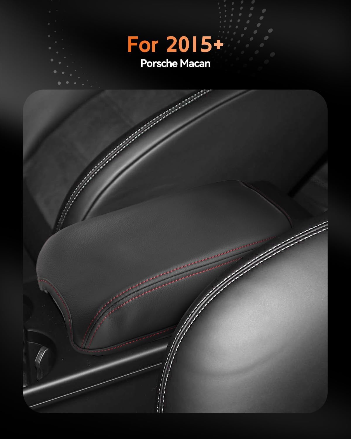 CDEFG for 2015-2025 Porsche Macan Center Console Cover Armrest Cover for Macan (Base, T, S, GTS) 2020 2021 2022 2023 2024 2025 Accessories Console armrest Protector