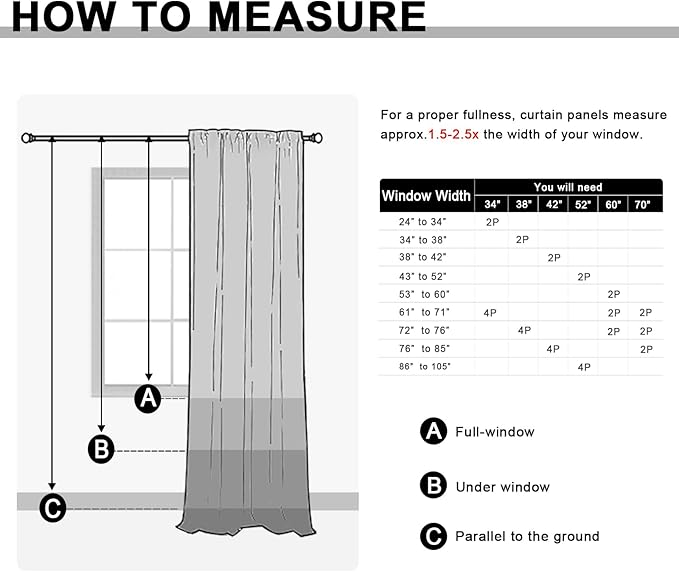 JIUZHEN Blackout Curtains for Bedroom - Thermal Insulated Room Darkening Noise Reducing, 52 x 45 Inch Length Curtains for Living Room, Set of 2 Panels with Tiebacks, Light Green
