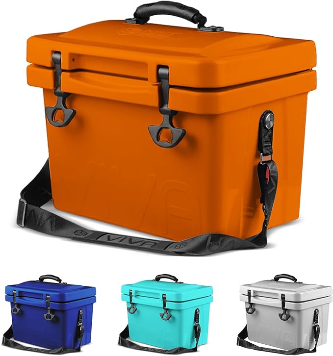 Viva 14QT On-The-Go Personal Portable Hard Cooler Ice Chest | Everyday, Beach, Sports, Camping, Picnics, Lunch Box, Groceries/Market