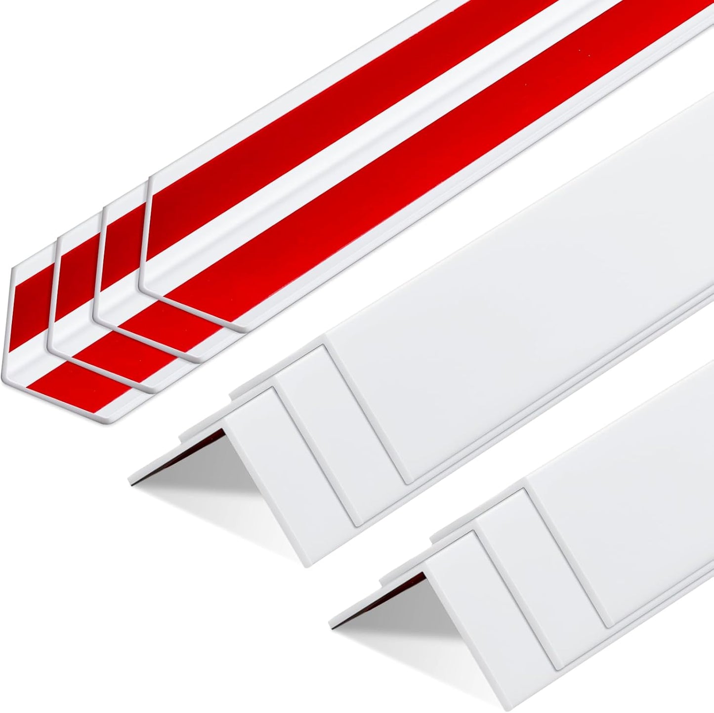 Sasylvia 10 Pcs Wall Corner Protector Guards, 3/4 x 48 Inches Self Adhesive Vinyl Corner Trim Molding, Avoid Scratching Scuffs, Ease Install & Cleaning for Door Countertop Furniture Protection