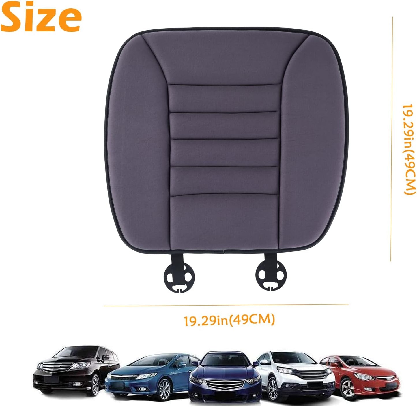 Big Ant Car Seat Cushion Pad Memory Foam Seat Cushion,Pain Relief Memory Foam Cushion Comfort Seat Protector for Car Office Home Use,Gray