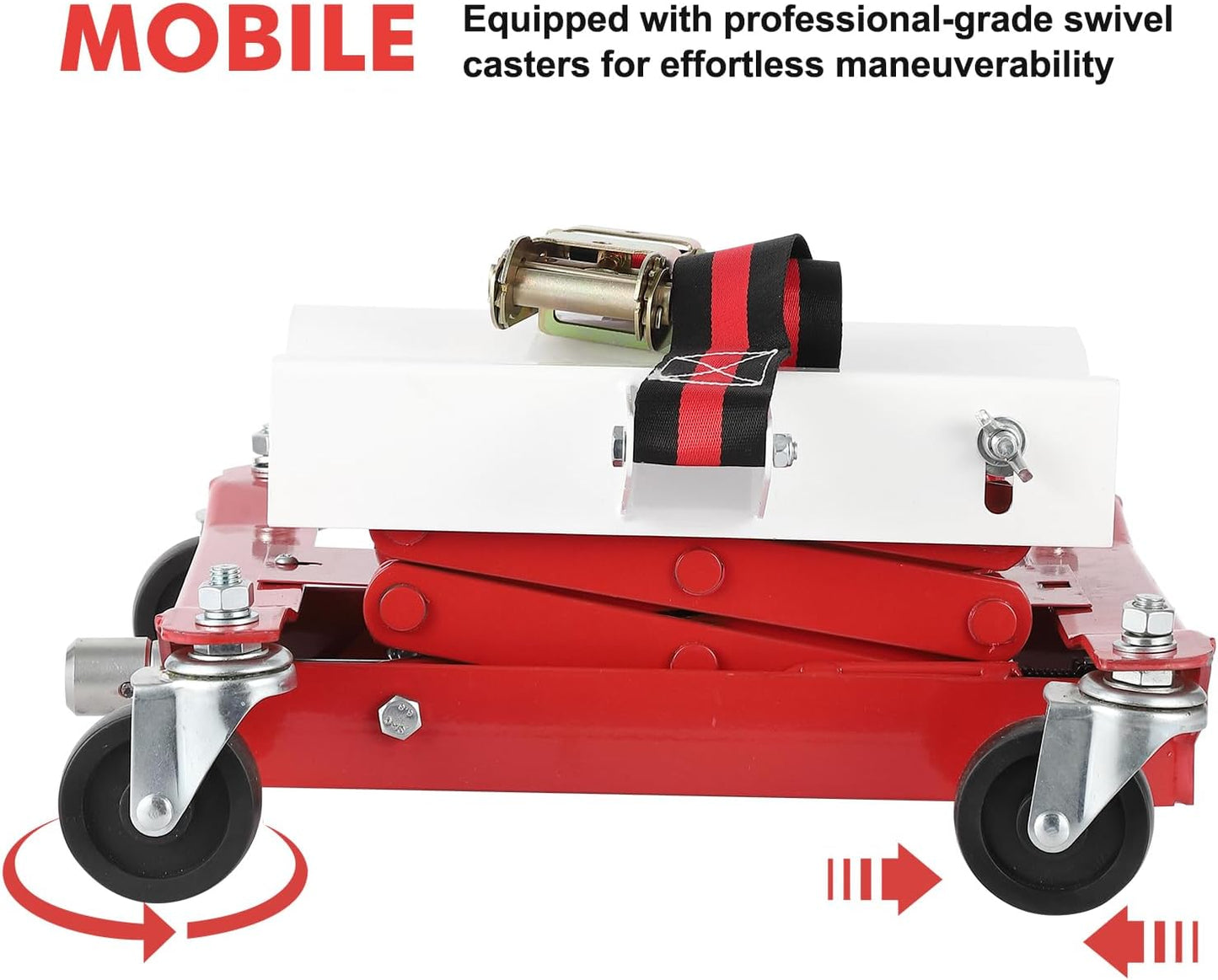 450 Lbs Auto Repair Lifting Jack - Heavy-Duty Transmission Jack for Easy Vehicle Maintenance and Transmission Replacement