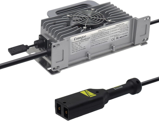 20 AMP Battery Charger Replacement for 36 Volt EZGO EZ-GO TXT Golf Cart, Waterproof IP68 with D-Plug/Powerwise Style Plug