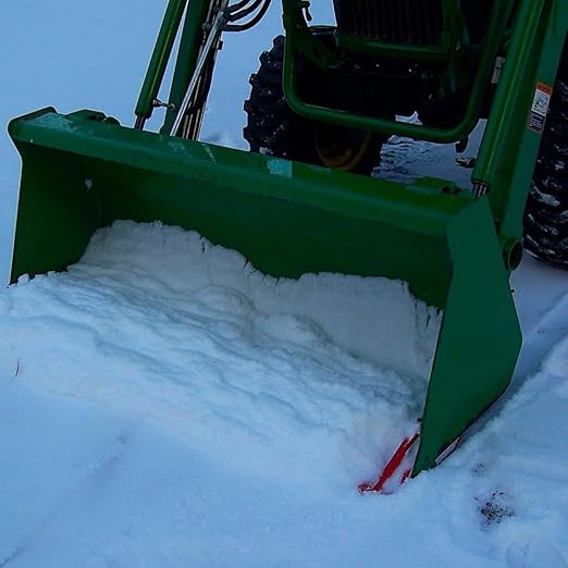 Edge Tamer® 2 PC 4" Wide. The Original, Patented, Made in USA Bucket Protector for Clearing Snow, Mulch, Leaves. Protects Driveways and Turf. Highest Quality Construction. for Buckets 60" and Smaller