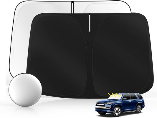 Windshield Sun Shade for Toyo-ta 4runner 2010-2025 4-Runner Foldable Sunshade Custom Fit Front Window Car Interior Accessories Protector Blocks UV Rays