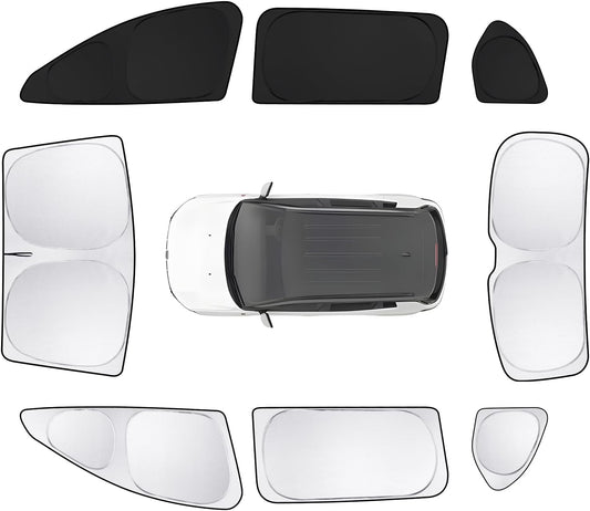 8pcs Car Window Shades for Hyundai Santa Fe 2024 2025 2026 Accessories,Windshield Side Rear Full Sunshade,Sun Visor UV Blocking, Privacy Protection and Blackout for Camping Outdoor