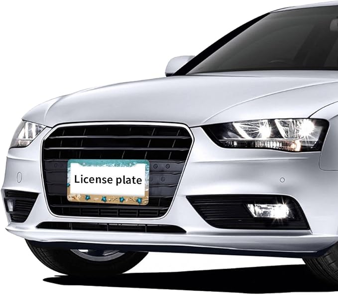 Sea Turtle License Plate Frame,Sea Turtle License Plate Frame for Women, Decorative Car Tag Frames Car Accessories Aluminum Metal Holder Cover 2 Holes 2 PCS Set for Women