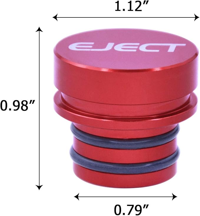 Billet Aluminum Cigarette Lighter Plug Cover, Fits All Vehicles with Standard 12 Volt Power Source (Eject)