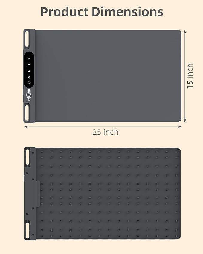 Electric Warming Mat for Food (2-Pack)- Full Surface Fast Heating Silicone Warmer Tray with 3-Level Temperature, Auto-Off, Raised Feet for Table Protection for Gatherings, Parties, Home Buffets, Gray