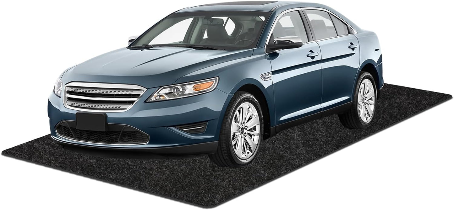 Non-Slip Garage Floor Mat for Under Car, 7'4"x17' Extra Large Absorbent Oil Garage Parking Mat, Waterproof Backing, Reusable, Washable, Protects Floor from Snow, Rain and Mud for Cars