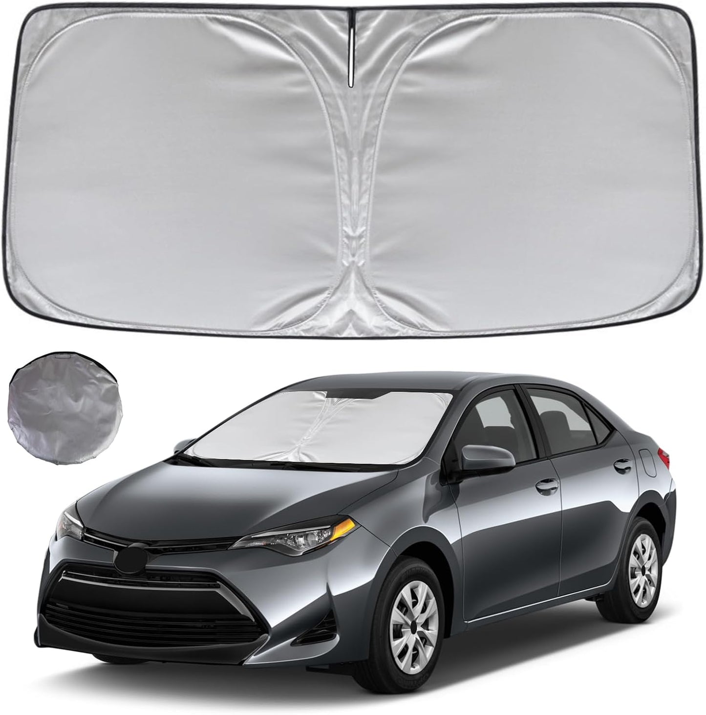 KAYZT Windshield Sun Shade for 2014-2019 Toyota Corolla Foldable Sunshade Front Window Custom Fit Car Accessories