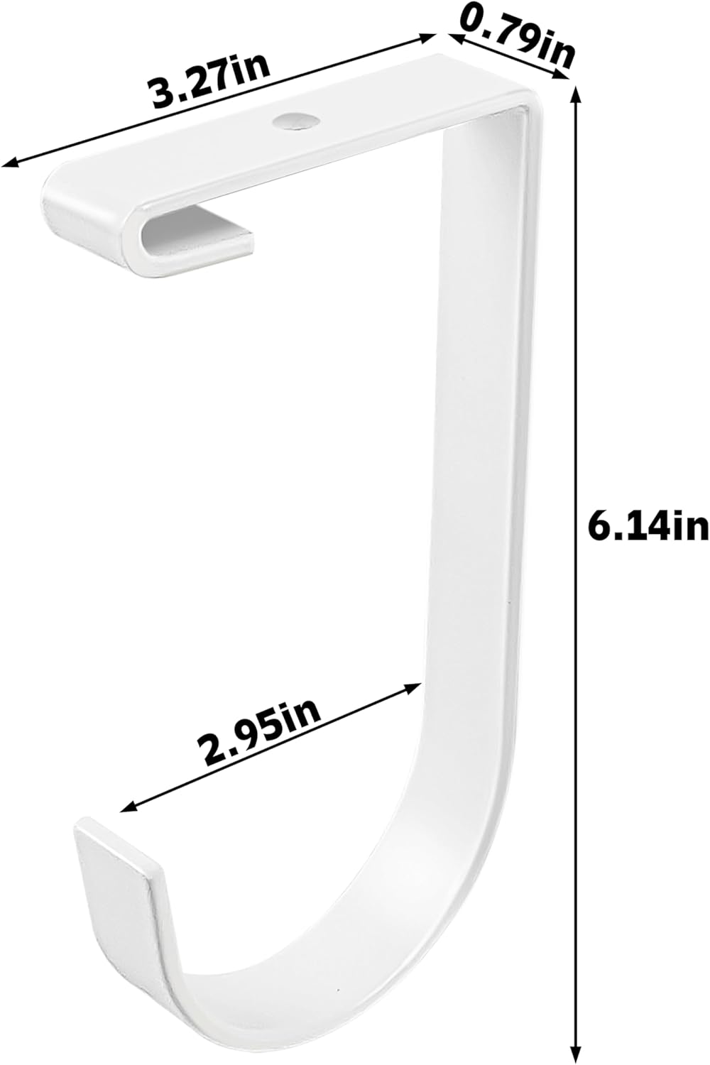 4-Pack Heavy Duty Add-On Flat Hook Accessory for Garage Ceiling and Wall Storage, Alloy Steel, White - Suitable for FLEXINOUMTS Racks and Shelves