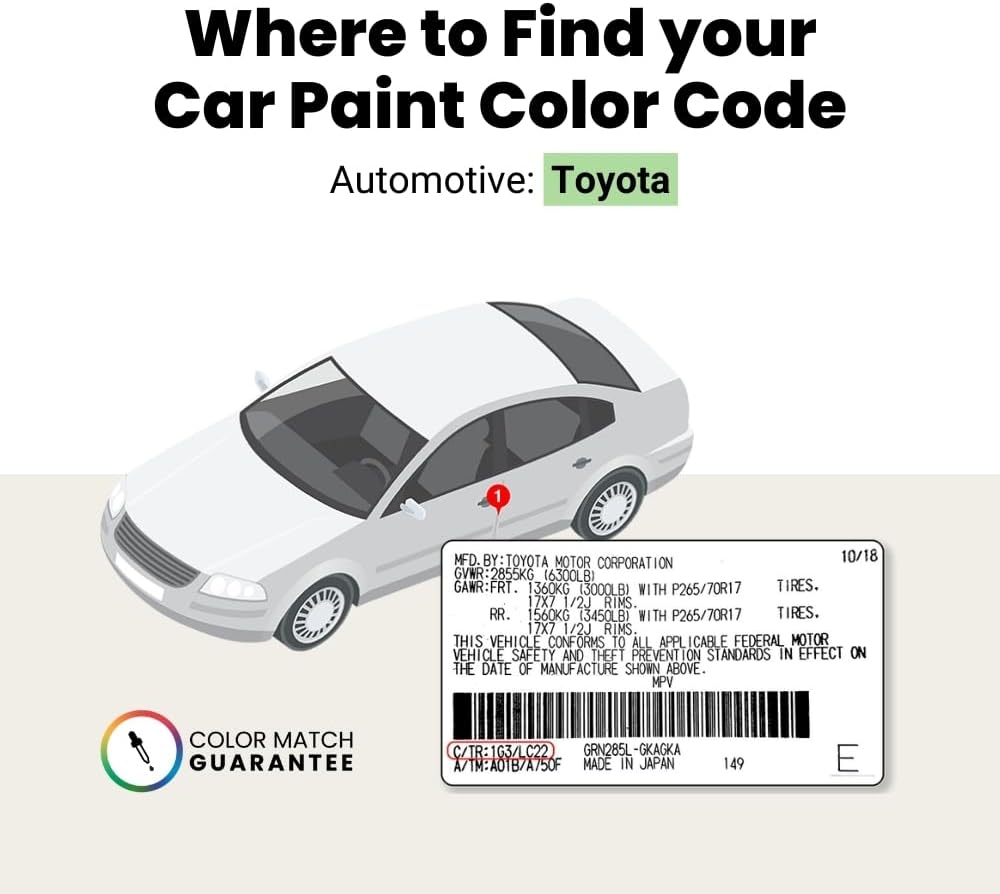 TouchUpDirect 056 White/Natural White for Toyota Exact Match Touch Up Paint Combo - Preferred Package