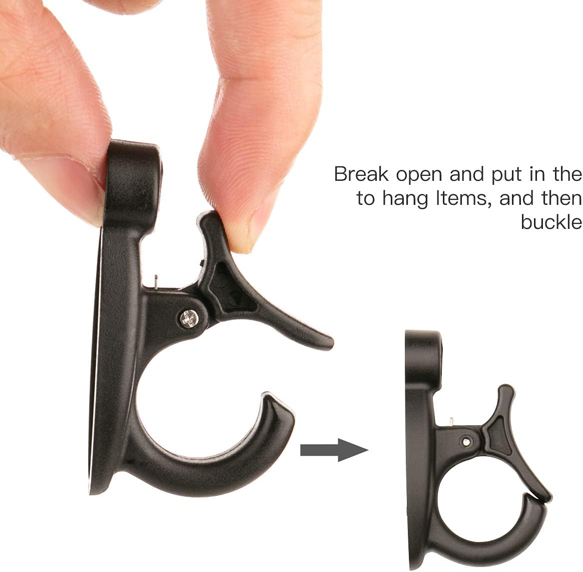 Light Hanger Hooks,String Light Hooks,Screw-in Hooks for Hanging String Lights and Wire,Plants,Wind Chimes,Plastic,Black,20 Pack