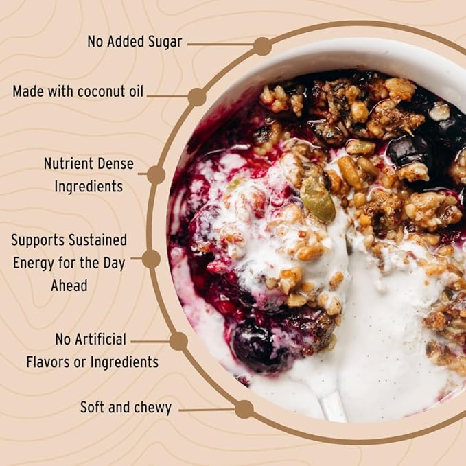 Wildway Keto Granola | Coconut Cashew | Grain-Free, Certified Gluten-Free Cereal | Vegan, Low Carb | No Sugar Added | Paleo-Friendly | Non-GMO Fruit & Nut Clusters | Nutrient-Rich Snack, 8 oz