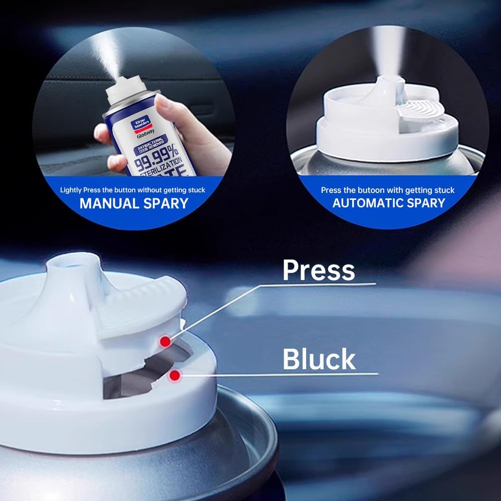 Glodway Whole Car Air Refresher,Odor Eliminator Remover Spray For Car, Strong Freshener With Odour Eliminator Technology,Long-Lasting Scent,6 Ounce(Pack of 5)