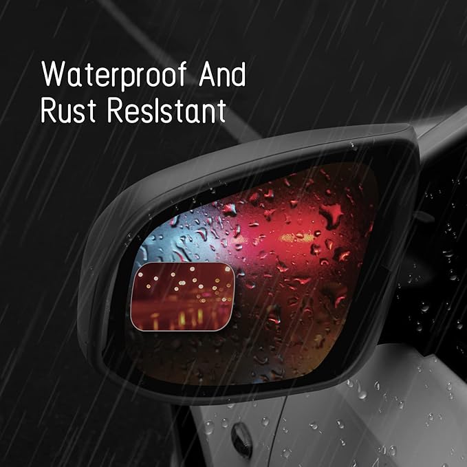 2 pcs Blind Spot Mirrors, HD Glass Convex 360° Wide Angle Side Rear View Mirror with ABS Housing for Cars SUV and Trucks