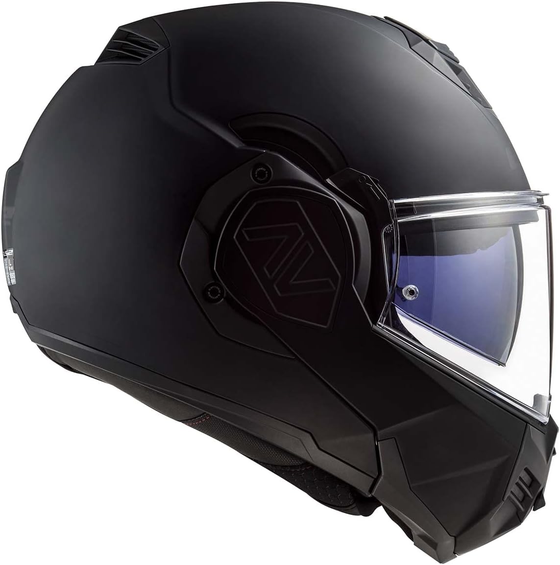 LS2 Helmets Advant Modular Helmet with Integrated Cardo 4X Bluetooth (Noir Matte Black - Large)