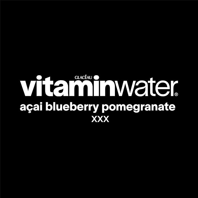 vitaminwater XXX Açai Blueberry Pomegranate Nutrient Enhanced Flavored Water Beverage, 20 fl oz Bottles, 12 Pack
