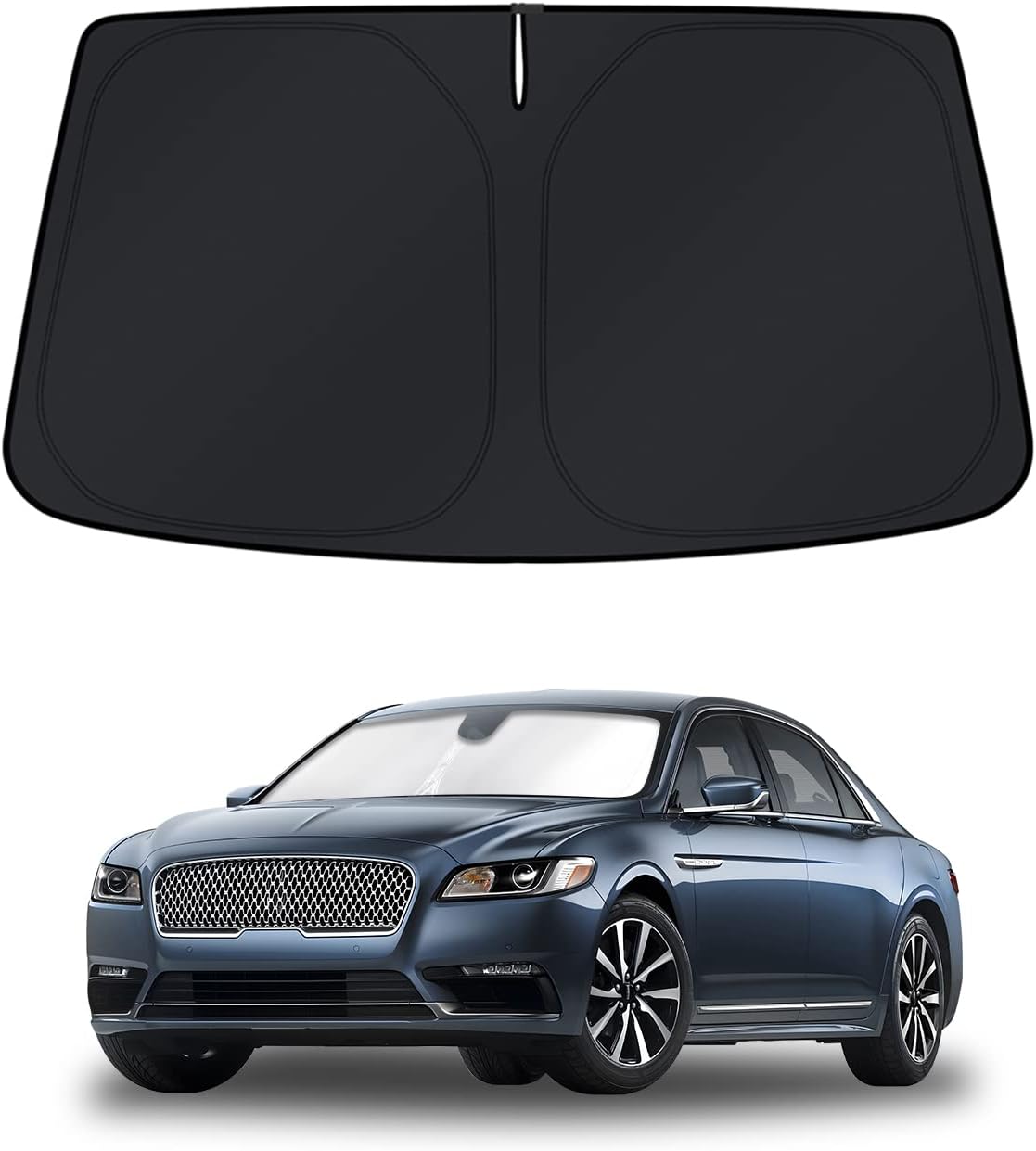 KUST Windshield Sun Shade for Lincoln Continental 2017-2020 Window Shade Sun Visor Cover Foldable Blocks UV Rays Keep Your Car Cooler