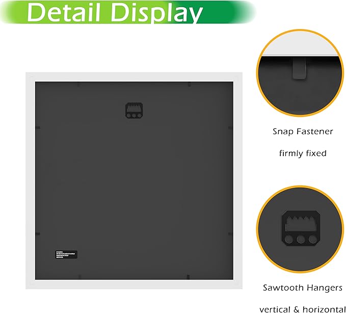 FrameWorks 2-Pack, 12x12 Matted to 8x8 Picture Frame, White ??Classic Wooden Photo Frame with Tempered Glass, Modern Matte Finish for Prints, Posters, Certificates & Wall Decor ??Gallery-Ready