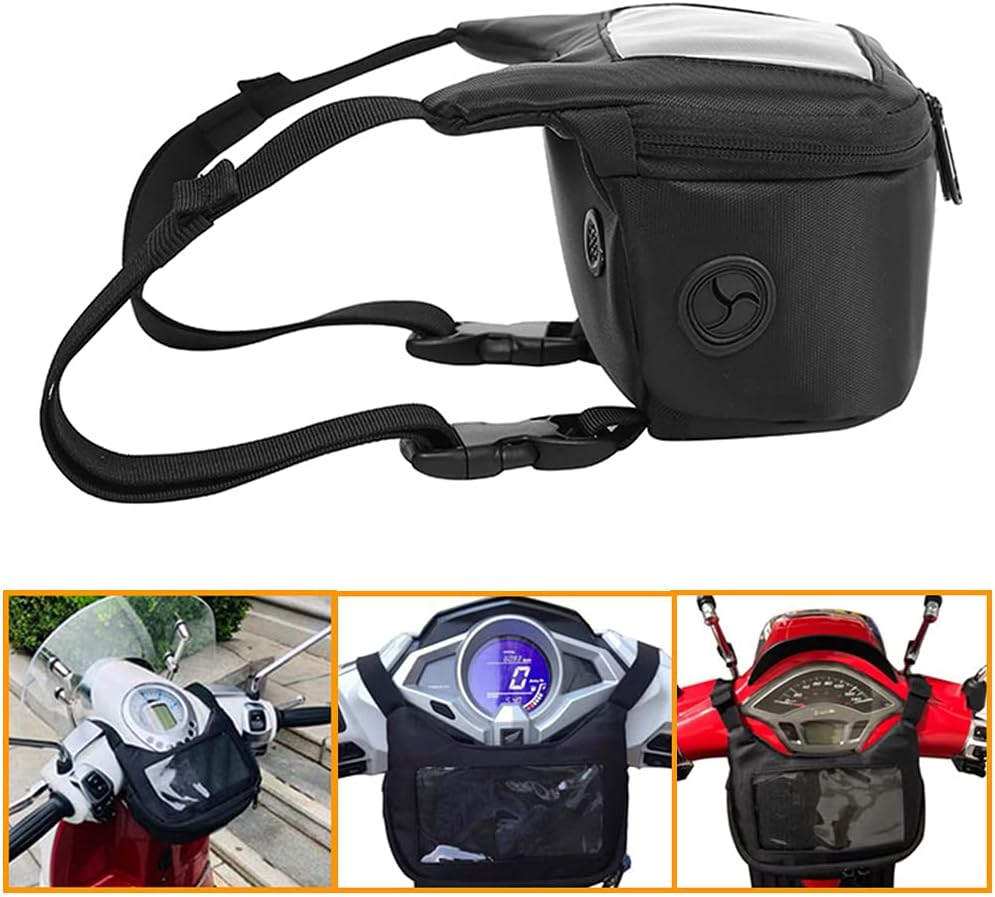 Handlebar Bag Storage Bag Compatible with ADV 350 XMAX 300 Xmax 125 TMAX GTS GTV LX 50 125 250 300 750 350 Sprint Scooter Waterproof phone bag
